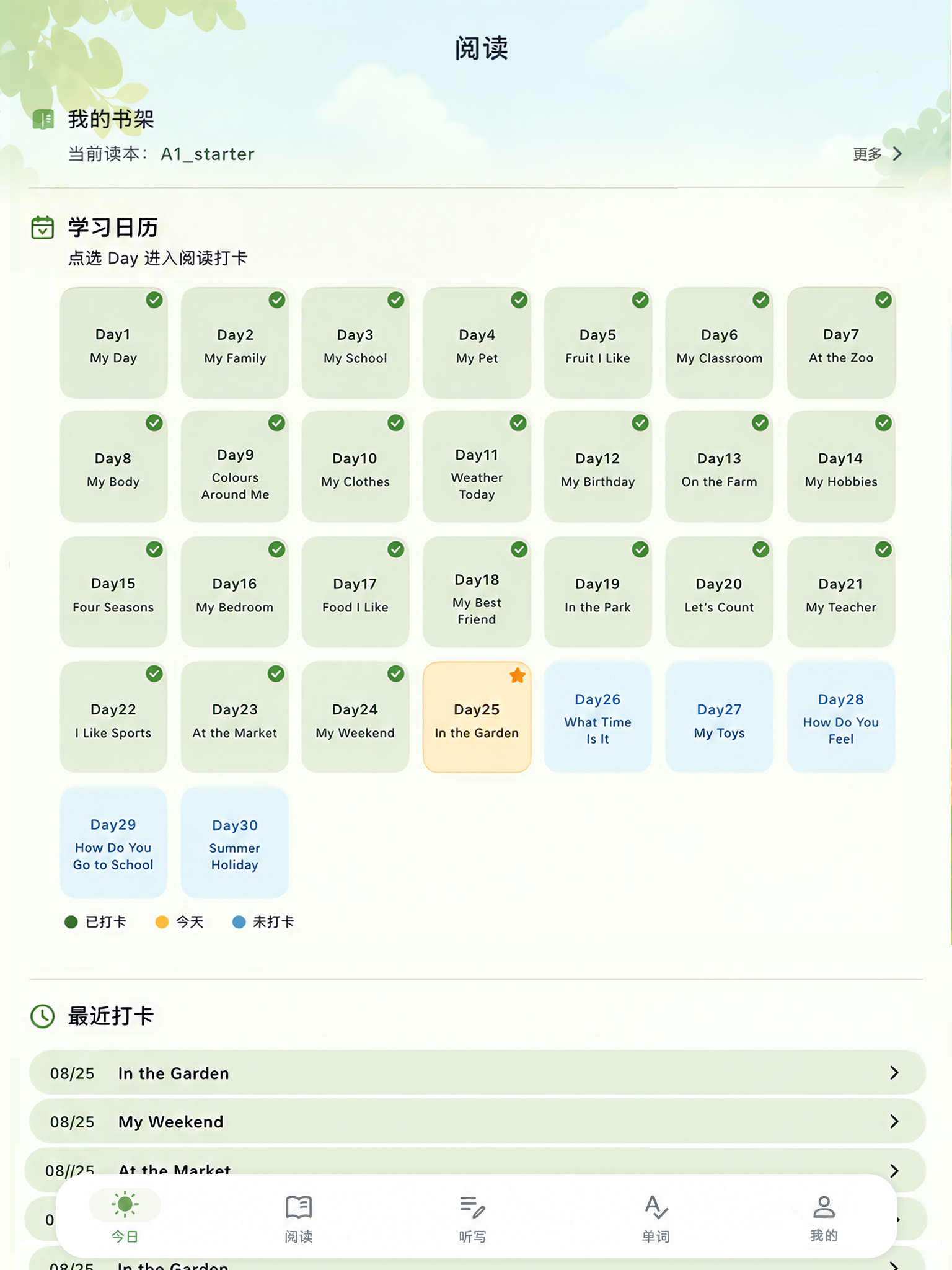 阅读界面示意
